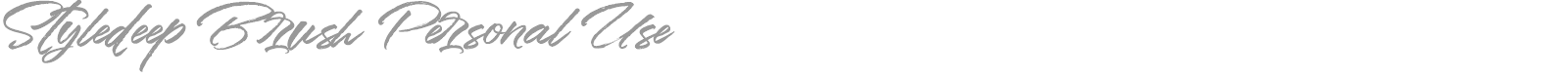Styledeep Brush font preview
